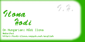 ilona hodi business card