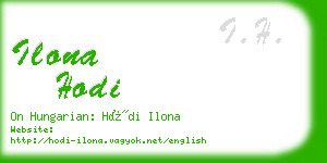 ilona hodi business card
